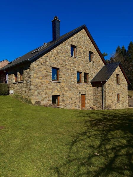 Réalisation grès — muret pierre naturelle